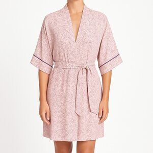 Midnight Womens Leopard Print Housecoat Robe Size XL